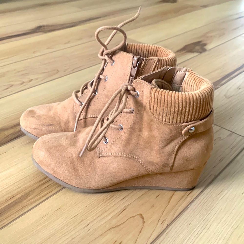 Girls wedge booties by Sugar